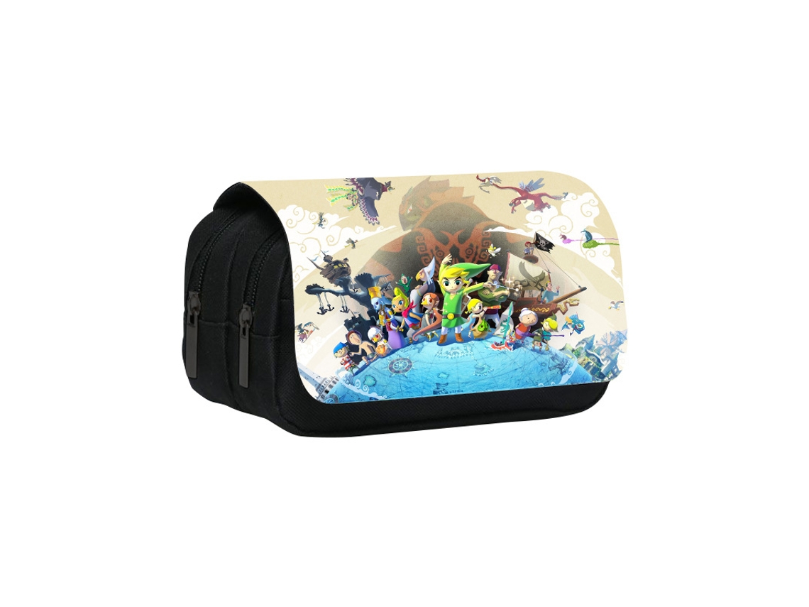 Estojo The Legend of Zelda, bolsa multicamadas, bolsa de armazenamento de grande capacidade, estojo Miraflow com design xadrez simples