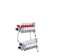 Manifold De Tubulação Pex, Construção Durável, Distribuição Eficiente De Calor, 7-ramo