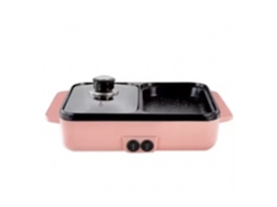 Laxiscreed Combo De Mini Panela Quente E Grelhador Xinlilai Rosa 110v Para Uso Doméstico