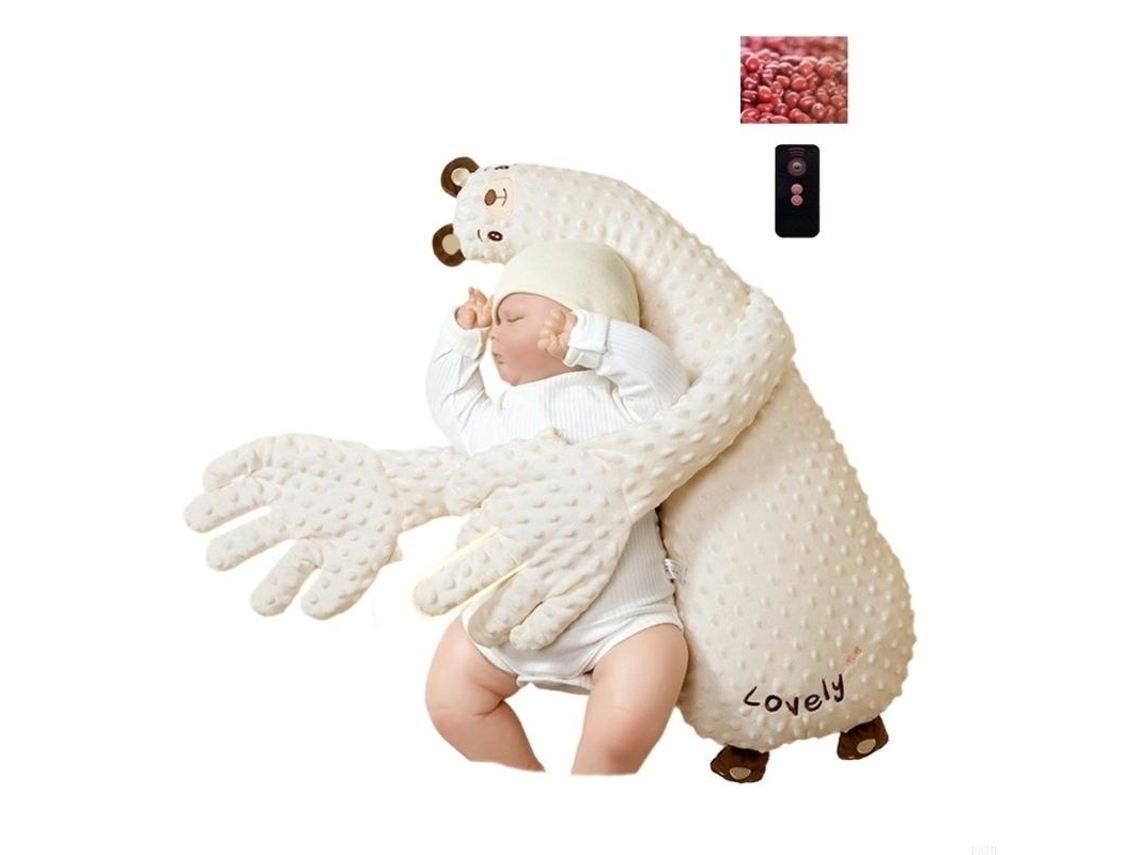 Boneca Calmante Para Bebé Com Tapinhas Automáticos, 3 Modos E Toque Macio, Urso Elysve