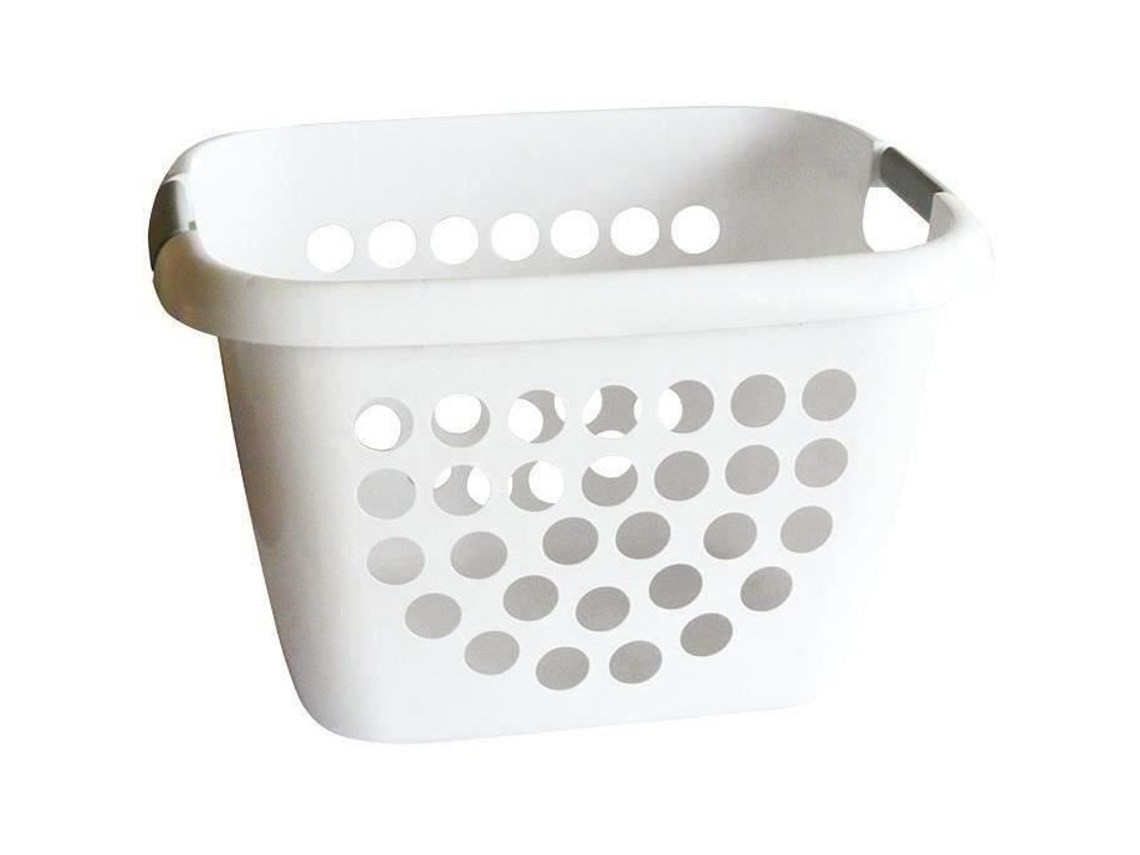 Cesto De Roupa Suja Bimaterial 28l Branco Laguelle