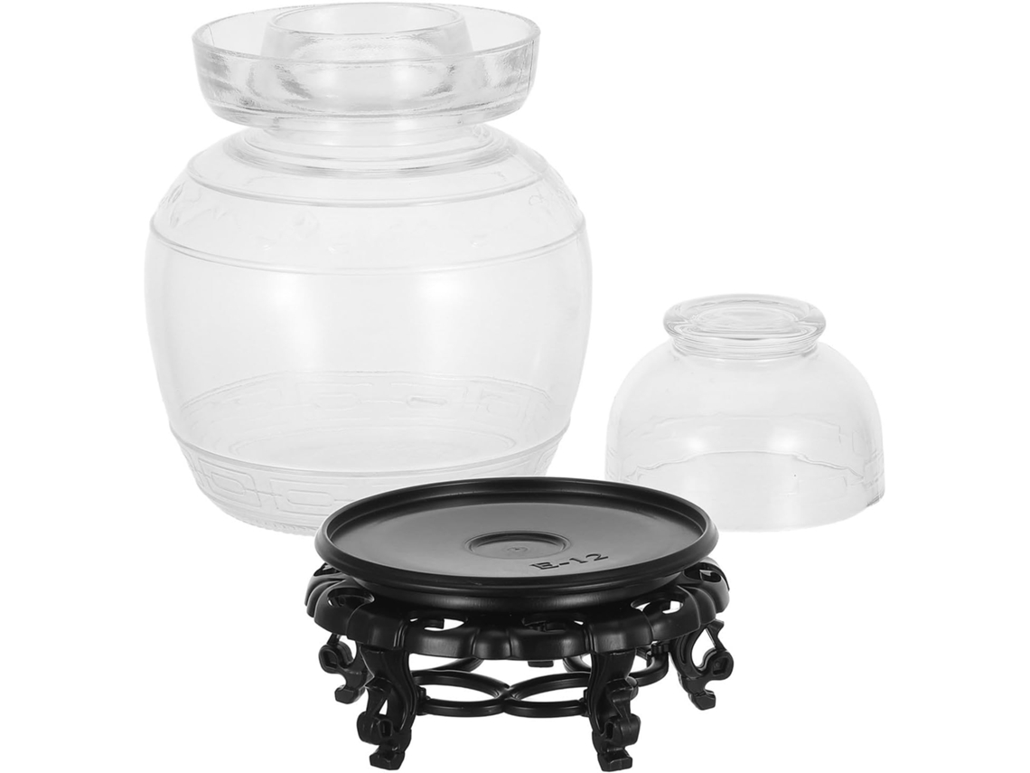 Frasco De Fermentação Vidro Toyandona 1, 5l, Fácil De Monitorar, Com Tampa Hermética E Suporte Em Abs, Mínimo Resíduo