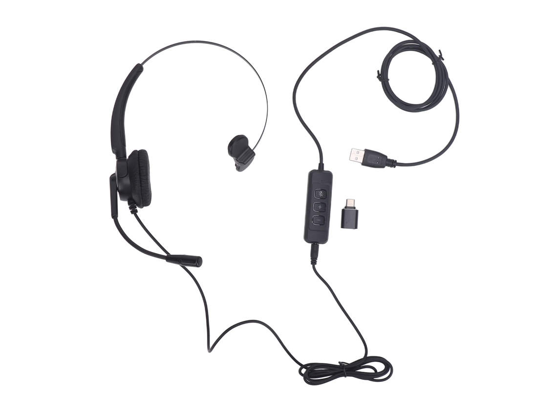 Fone De Ouvido Usb Mono Com Microfone Para Pc E Laptop