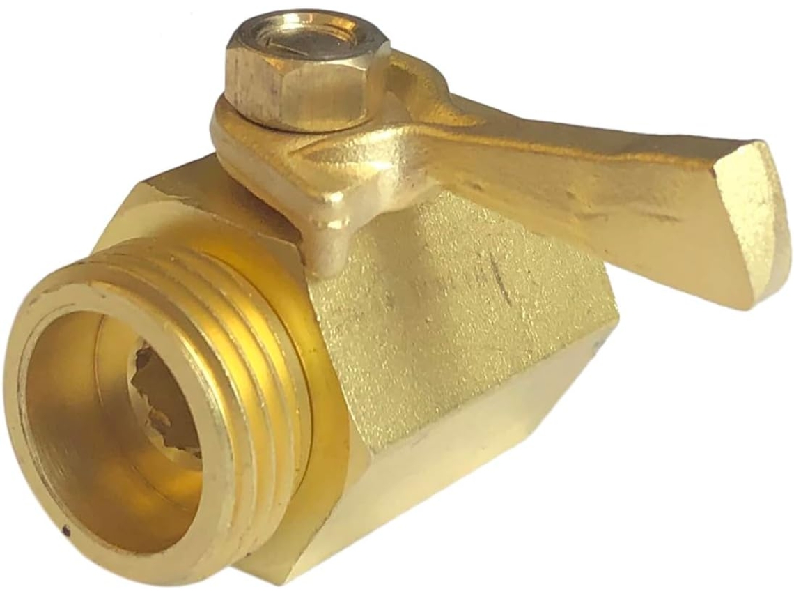 Conector De Mangueira Jardim Latão 3/4 Polegada Com Válvula Esfera