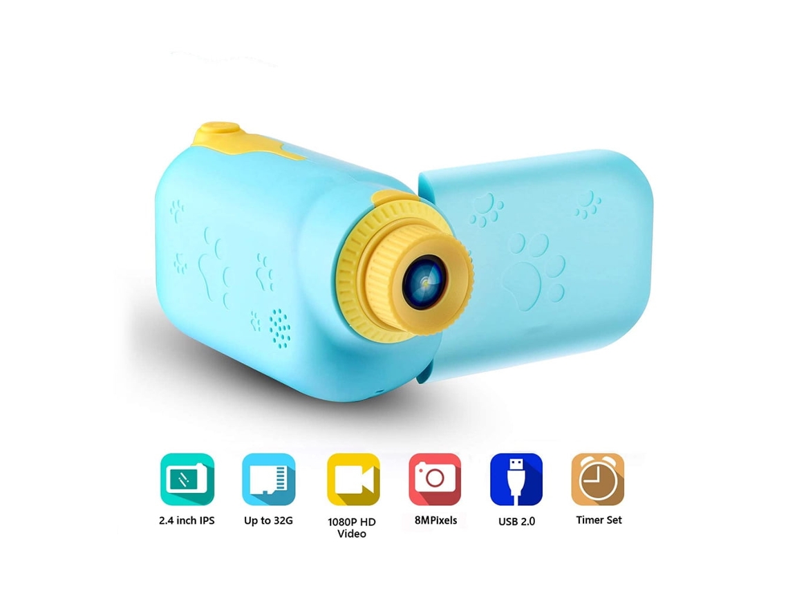 Câmera Digital Infantil, Câmera De Brinquedo Recarregável De 2,2 Polegadas, Zqkla Brilvibera