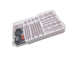 Topbathy Testador de Baterias Portátil Garneck, Branco, Grande Capacidade e Detecção Voltagem, Estojo