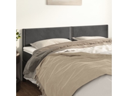 Vidaxl Cabeceiras Cinzento-escuro 200x5x78/88 Cm Veludo