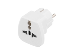 Adaptador de viagem AQUAFORGE para EUA, UE, Itália, Suíça, com aterramento, pacote com 3