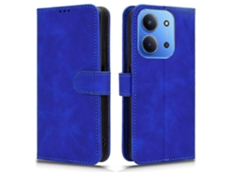 Tkdaddy Para Xiaomi Redmi 15c 5g (ue) (173 Mm) / 15c 4g (ue) (173 Mm) Capa De Couro Com Textura De Pele, Anti-queda, Tipo Carteira, Capa Flip, Azul