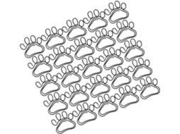 Clipes de metal para papel no formato "pata de gato" da Tehaux, 50 unidades, para prender documentos e envelopes.