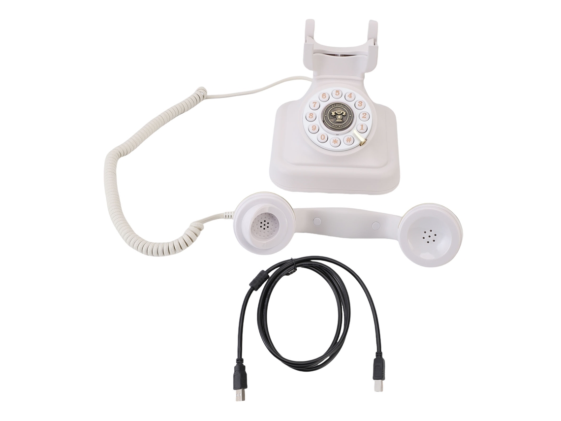 Telefone Vintage com Gravação de Áudio e Mensagens Personalizadas | EOOCOO