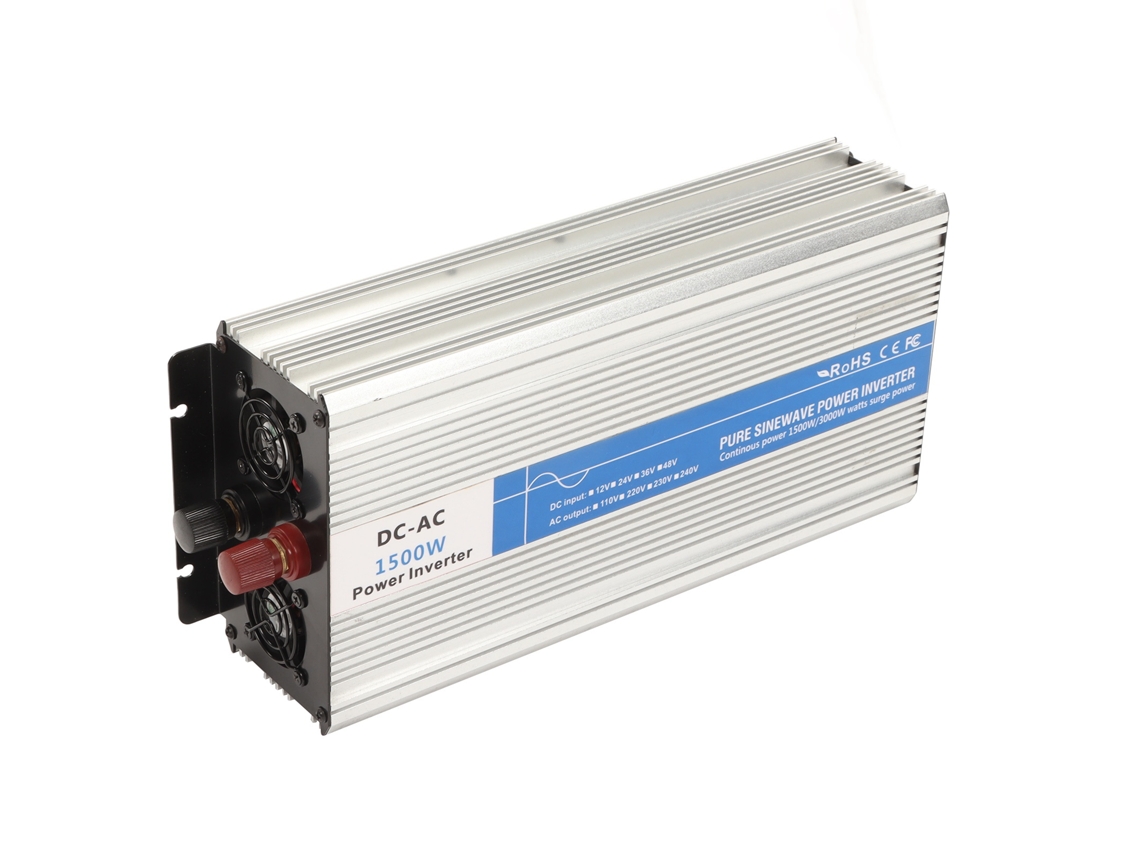 Laxiscreed Inversor De Corrente Contínua Para Corrente Alternada 1500w Onda Senoidal Pura Com 2 Tomadas Ac E Usb