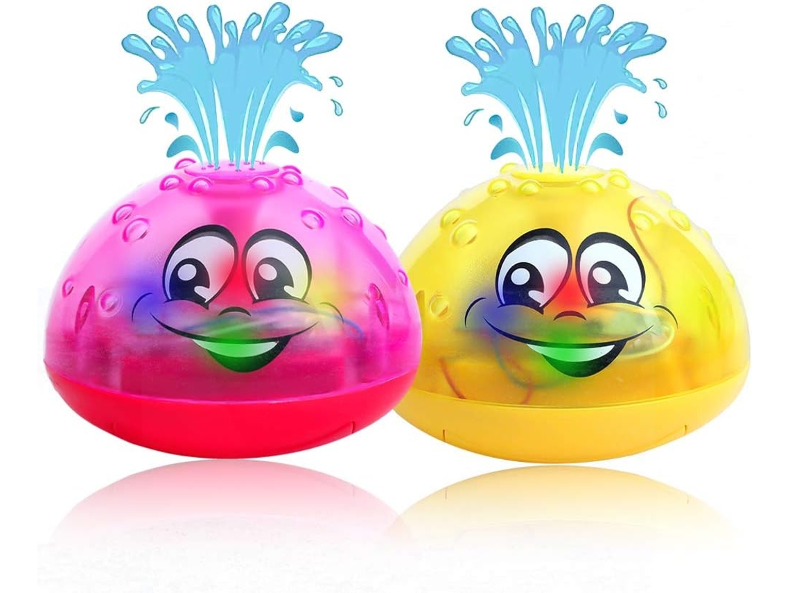 Brinquedos de Banho Iluminados para Bebês 1 2 3 Anos Pacote Infantil com Rosa Vermelha e Amarela UISAVE