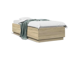 Bed Frame, Bed Frames Vidaxl Marrom Madeira Processada (100 X 200 Cm)