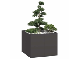 Vidaxl Vaso Floreira 100x100x80 Cm Aço Preto