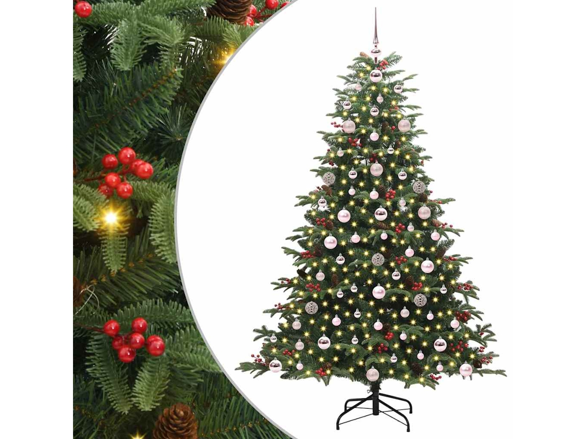 Conjunto 1 Árvore De Natal Artificial Moderna Vidaxl Verde Pvc (180 Cm)