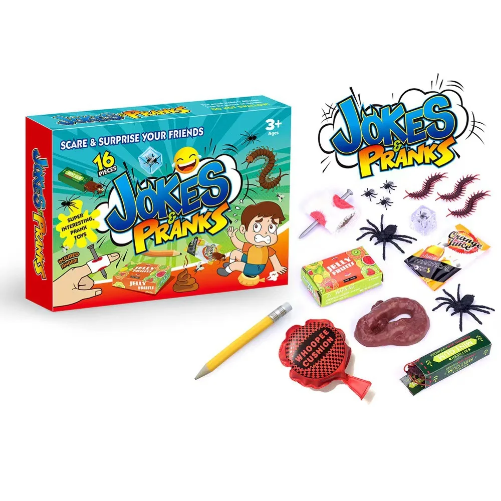 (azul) Kit De Piadas E Pegadinhas, Presente Divertido E Engraçado