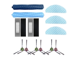 Rolo de borracha escova principal filtro escovas laterais mop pano filtro para ecovacs deebot ozmo t9 aivi t9 aivi t9 pro t9 max t9