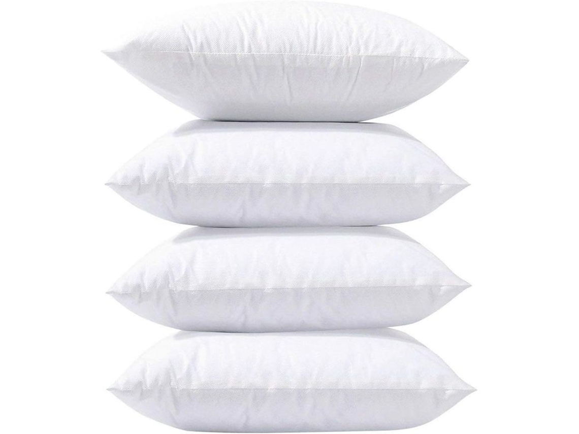 Inserts De Almofadas Quadradas 18x18, Conjunto De 4 Hipoalergênicos, Relleno Para Capas De Sofá E Cama