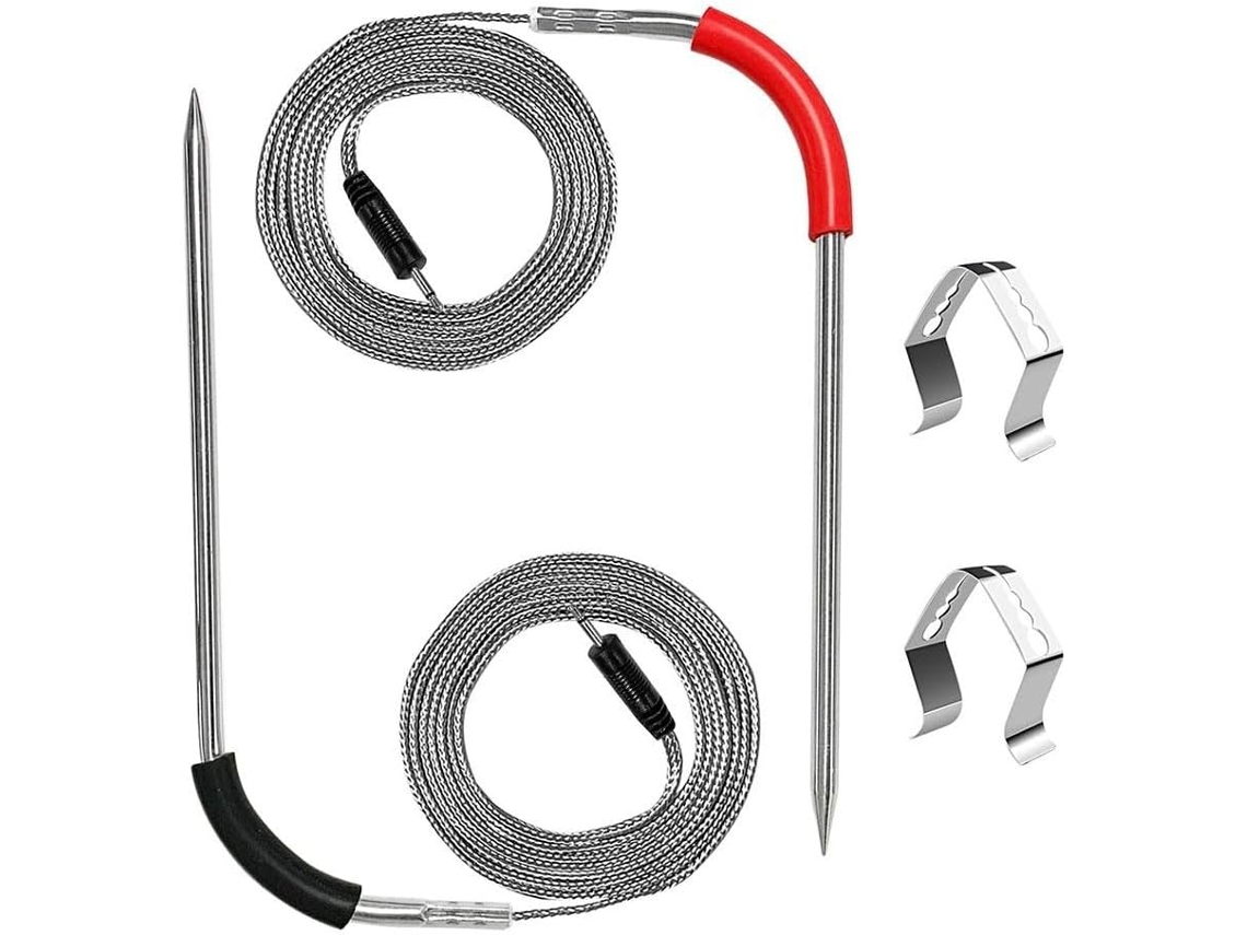 Conjunto De 2 Sondas De Carne Em Aço Inoxidável Compatíveis Com Grelhas