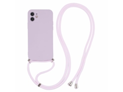Correia Casa Para Iphone 11 Pele Sintética Roxo