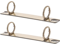 Mecanismo de corrente metálica, mecanismo de substituição de limas com anéis em D, 12 peças, metal de 20 mm