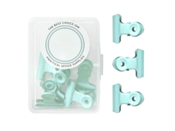 8 Clips Metálicos De Bisagra Bull Binder Clamps Paper Clips Para Archivos Verde Menta