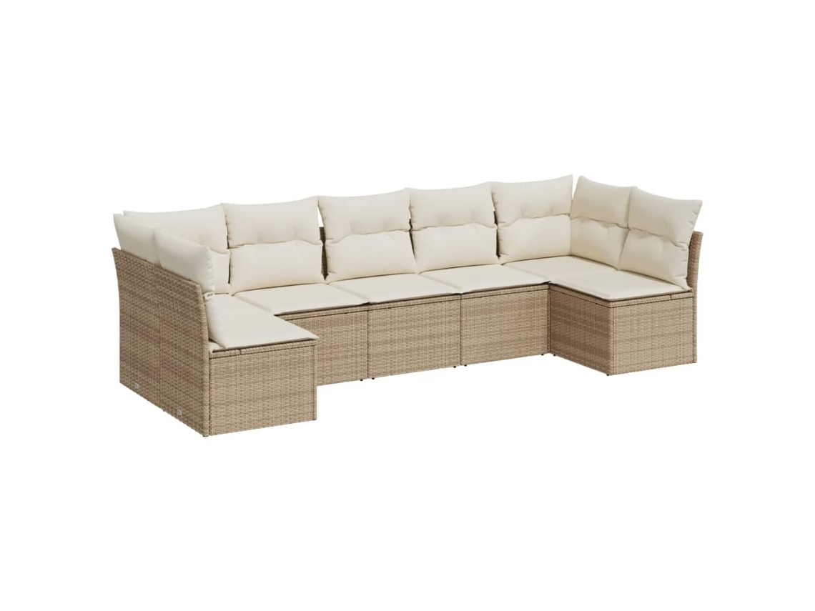 Garden Sofa Set, Garden Sofa Sets Vidaxl Bege Rattan / Vime (n/a)
