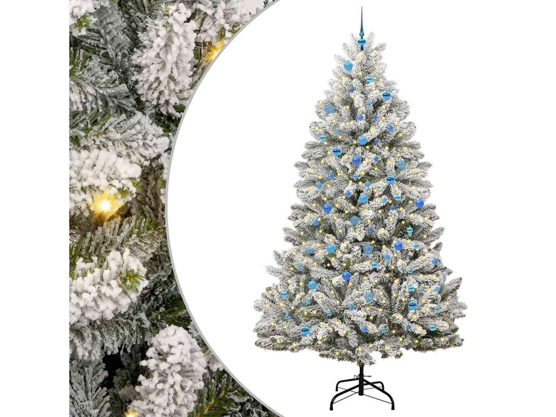 Árvore De Natal Artificial Articulada Com Base Vidaxl Verde Pvc (240 Cm)