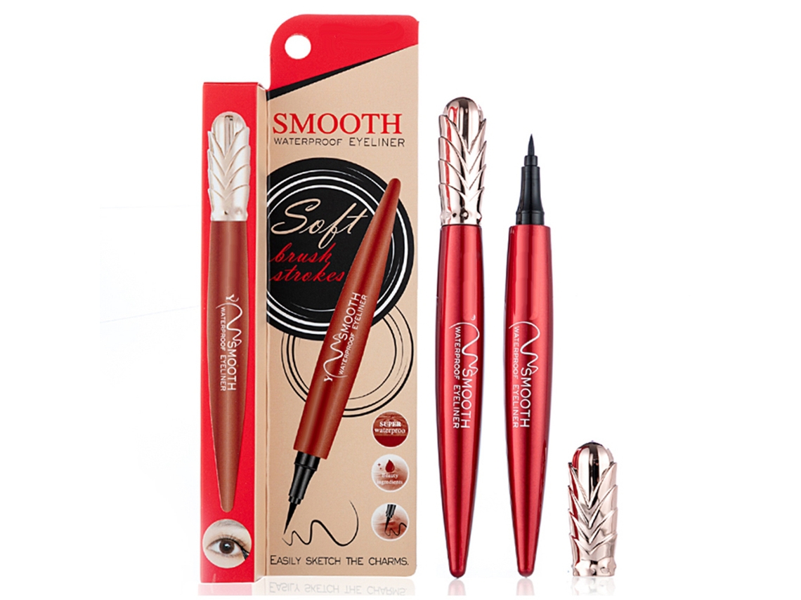 Caneta De Eyeliner Profissional De Longa Duração À Prova D'água Com Cor Preta Intensa E Secagem Rápida