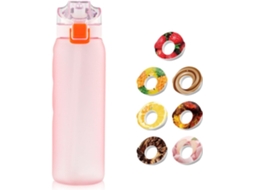 Garrafa Água Genérica 1000ml Prova Vazamentos Com Anel Perfumado Cápsulas Sabor, Sem Açúcar E Calorias, Ideal