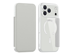 Capa Carteira Amorus Para Iphone 17 Pro Com Proteção Magsafe Rfid - Cinza