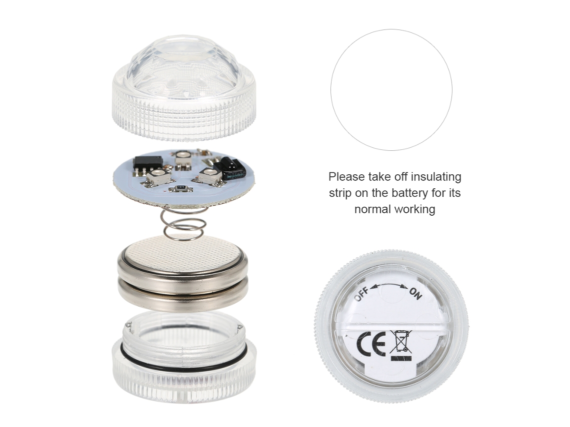 2026 lâmpada Submersível Rgb Led com Controle Remoto Ip68 Resistente À Água Veladora Submarina Colorida 12 Pack