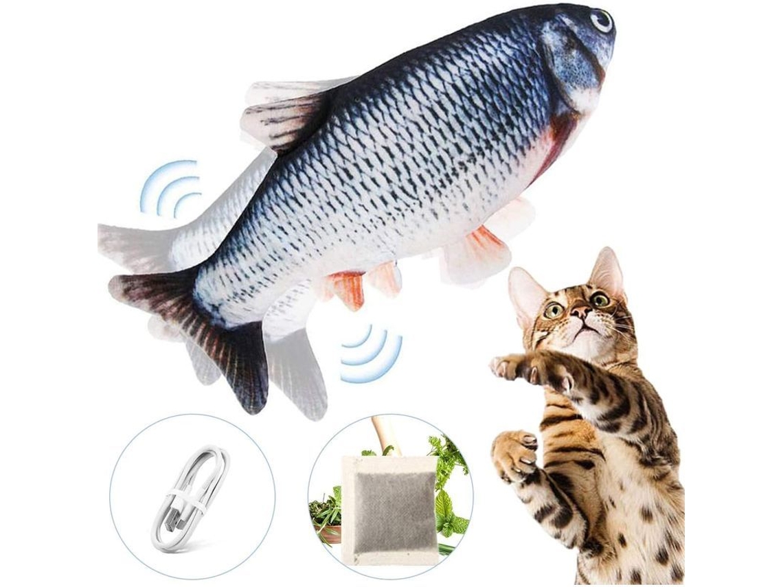 2026 juguete de Peixe Móvel Plush Realista para Gatos, Ideal para Morder, Mastigar e Patear