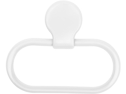 Porta-toalhas Autoadesivo Para Banheiro, Branco, Em Abs, Sem