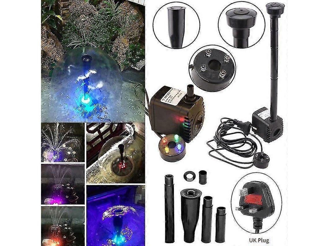 Bomba De Fonte Pequena Com 4 Leds