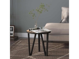 Vidaxl Mesa De Centro Ø35 Cm Mdf Preto E Amarelo