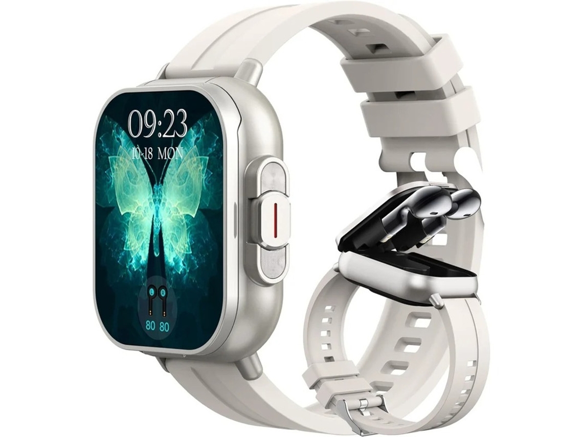Smartwatch com auscultadores fazer/atender chamadas auscultadores sem fios relógio de fitness monitor de freqüência cardíaca imprensa arterial bestvite
