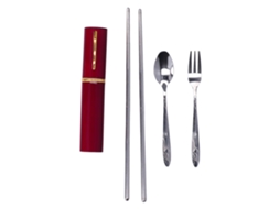Conjunto De Talheres Portátil Reutilizável Lindo Prático Para Viagem E Camping