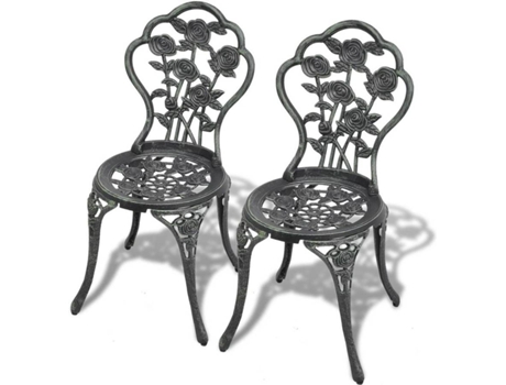 2 Cadeiras de exterior  alumínio fundido verde