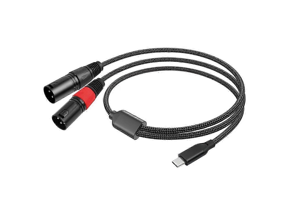 Cabo De Áudio Estéreo Usb Tipo C Para 2 Xlr Macho, 32 Bits/384 Khz, Adequado Para Smartphones E Laptops Yi Wu Aquaforge