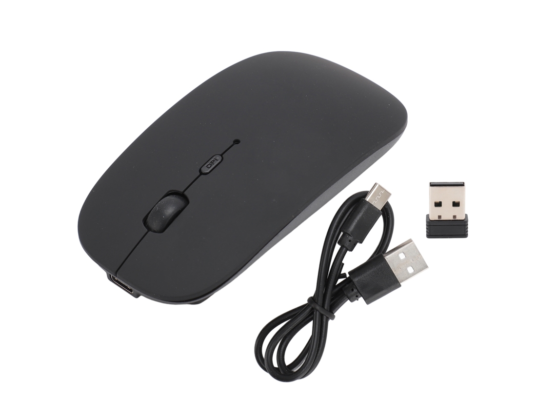 Ratão Bluetooth 2,4 GHz recarregável, silencioso, ergonômico, DPI ajustável | S/MARCA
