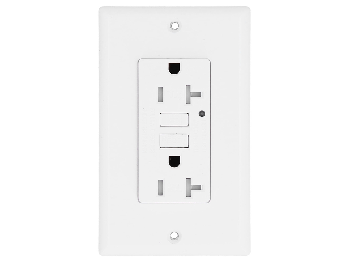 Tomada Gfci Ld‑3008b Certificada Etl, Placa Inteligente Decorativa De Abs, 125v Ac