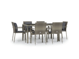 Garden Dining Set, Garden Dining Sets Vidaxl Cinzeto Rattan / Vime (150 Cm Table Length)