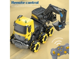 Brinquedo De Escavadeira Com Controle Remoto 1/14 2.4ghz Veículo De Construção Com Luzes E Música Presente Para Menino 2 Baterias