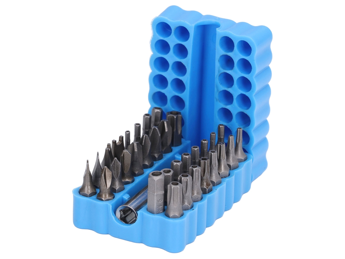 Kit De Bits De Parafusadeira De Segurança 33 Peças Com Cabo Hexagonal 1/4 Polegada Para Manutenção E Reparo