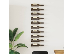 Vidaxl Garrafeira De Parede Para 10 Garrafas Metal Branco