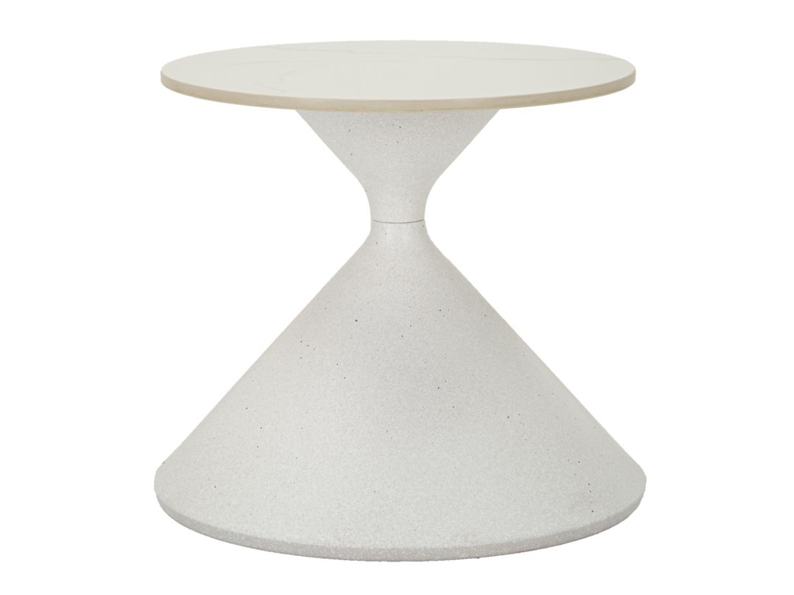 Mesa lateral branca, 42x40 cm