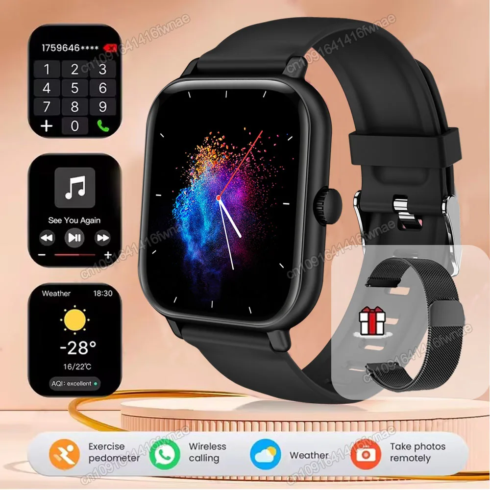 Smartwatch MDUG com Chamadas Bluetooth, Rastreador de Atividades, Monitor de Frequência Cardíaca, Gps, à Prova D'água