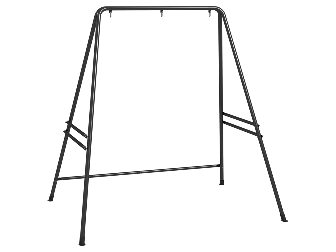 Suporte para Cadeira Suspensa Aço Cor Preto 178x143x180 cm Outsunny